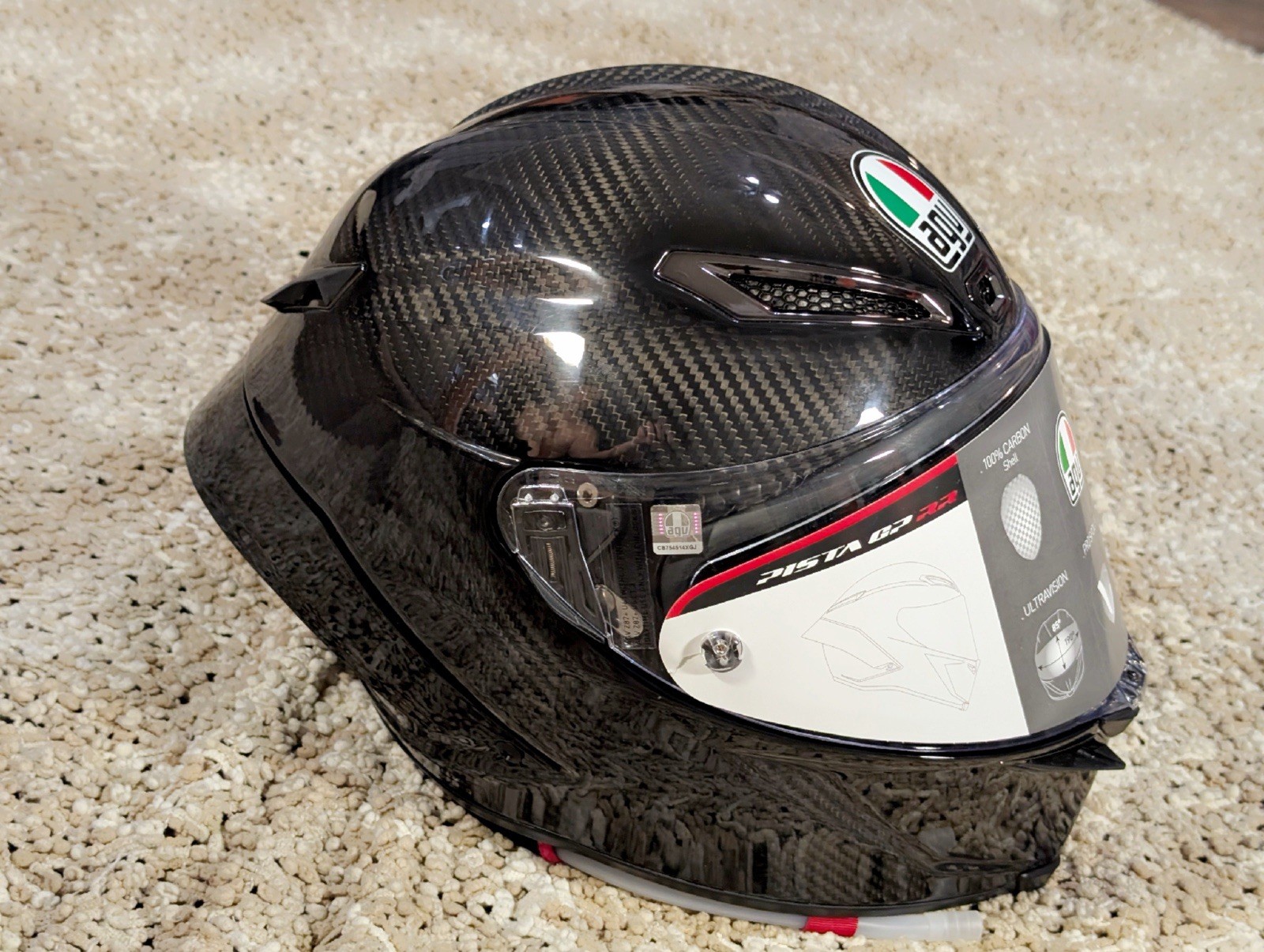 NEW AGV PISTA GP RR || GLOSS CARBON || MOTORSCYLE HELMET (Size S) 57-58