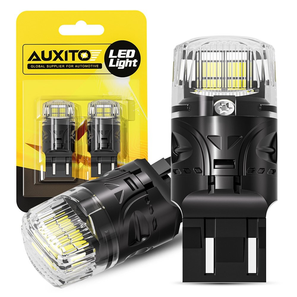 2X 7443 White 7440 LED W21W Reverse Signal Turn Blinker Parking Bulbs Light 2X