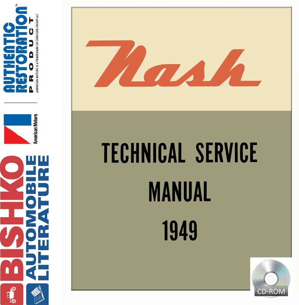1949 AMC Nash 600, Ambassador 6 Factory Shop Service Manual CD
