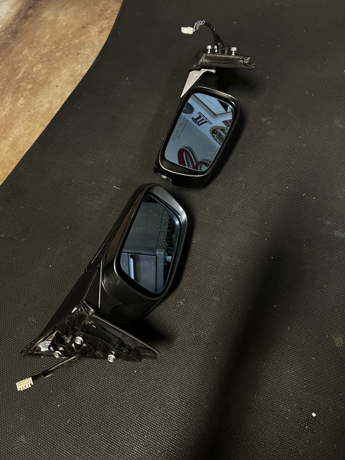 09-14 Acura TL Side  Mirrors Power Heated Memory Crystal Black Pearl Pair OEM