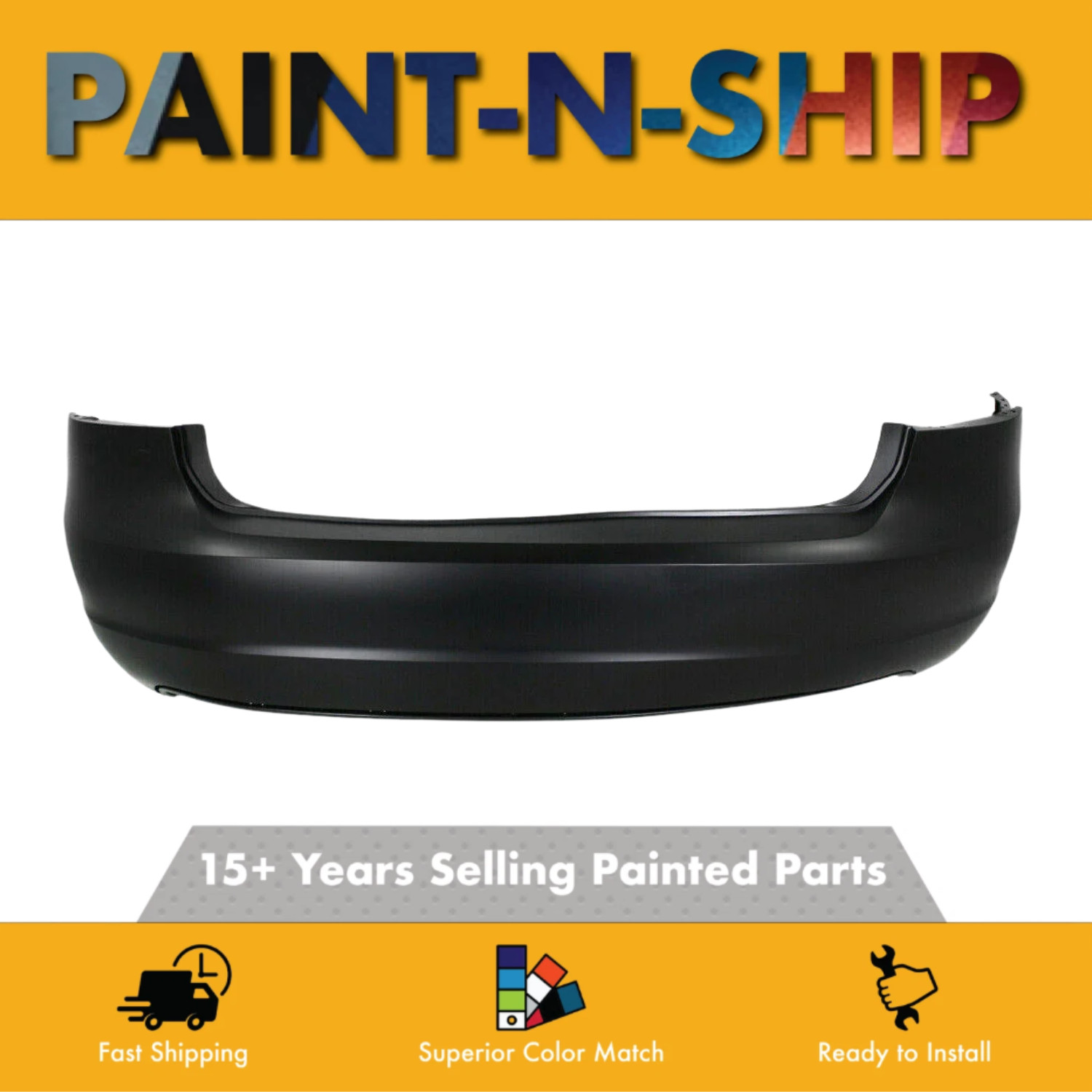 For 2012-2015 Volkswagen PASSAT Rear Bumper w/o Park Assist Painted to Match