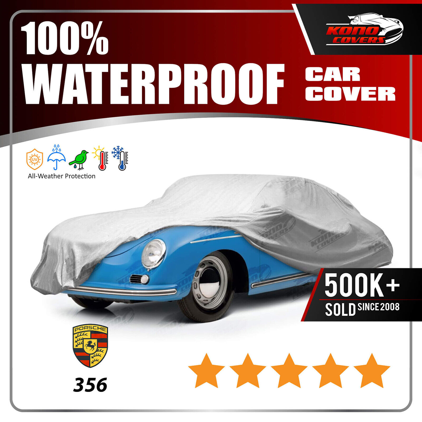 PORSCHE 356 Speedster 1948-1955 CAR COVER - 100% Waterproof 100% Breathable