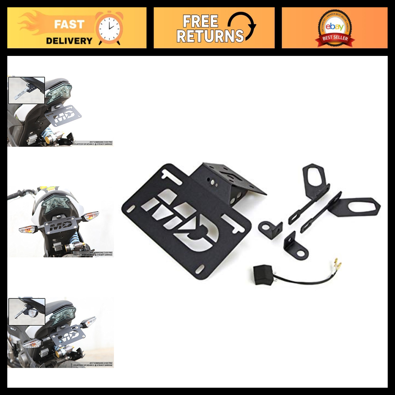 Kawasaki Z125 Pro Fender Eliminator Kit 2017-2025 | Sleek Design, Easy Install