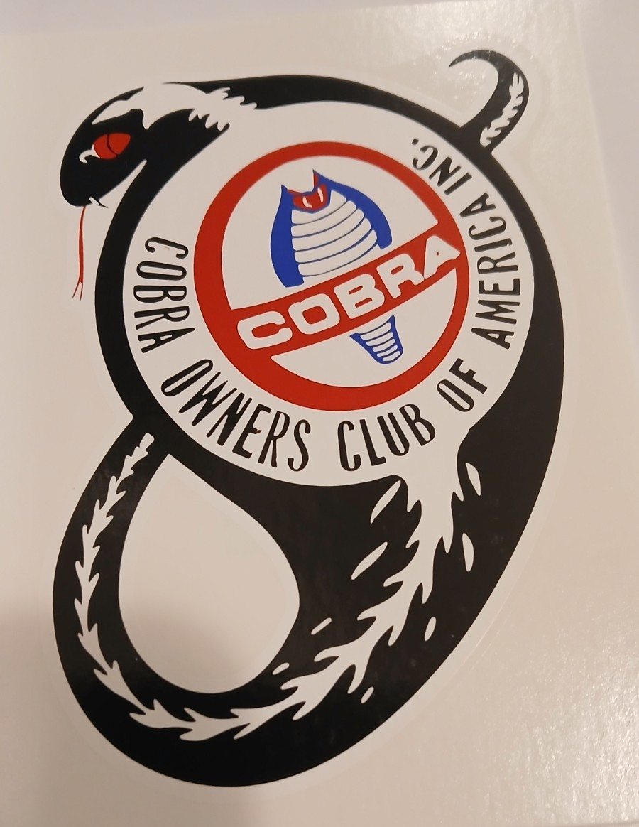 NOS ORIG COBRA OWNERS CLUB DECAL-DAYTONA COUPE-GT 40-SHELBY-289 COBRA-427 COBRA NOS ORIG COBRA OWNERS CLUB DECAL-DAYTONA COUPE-GT 40-SHELBY-289 COBRA-427 COBRA