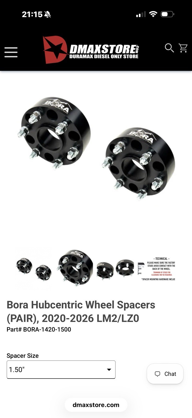 Bora Hub Spacers 1.5” Bora Hub Spacers 1.5”
