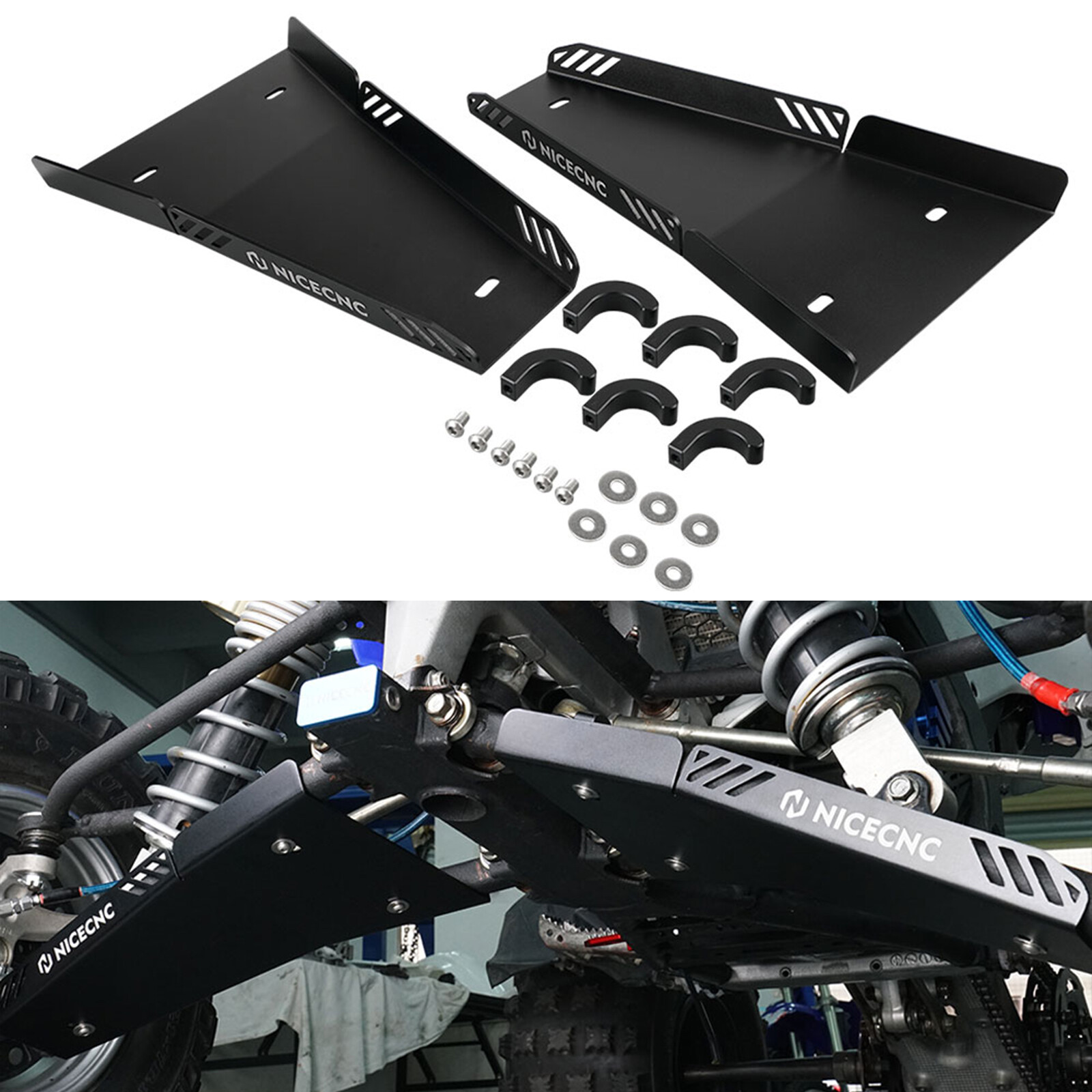 NICECNC A-arm Skid Plate A-arm Guard Cover For Yamaha YFZ450R SE 2009-2023 NICECNC A-arm Skid Plate A-arm Guard Cover For Yamaha YFZ450R SE 2009-2023