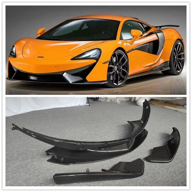 FITS MCLAREN 540C 570S 570GT CARBON FIBER FRONT BUMPER LIP SPLITTER DIFFUSER 
