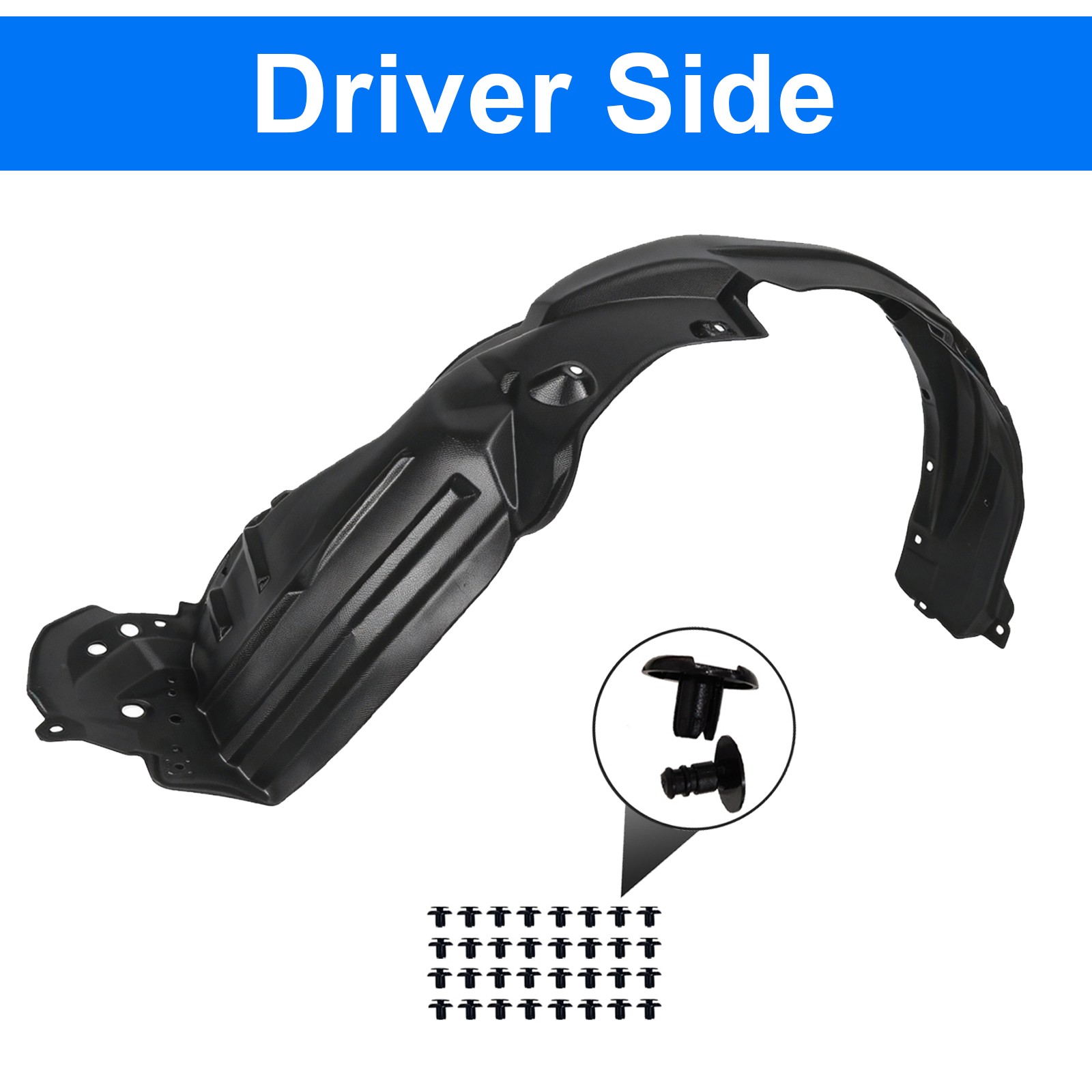 Front Fender Liner With Clips For 2013-2018 RAV4 Passenger&Driver Side