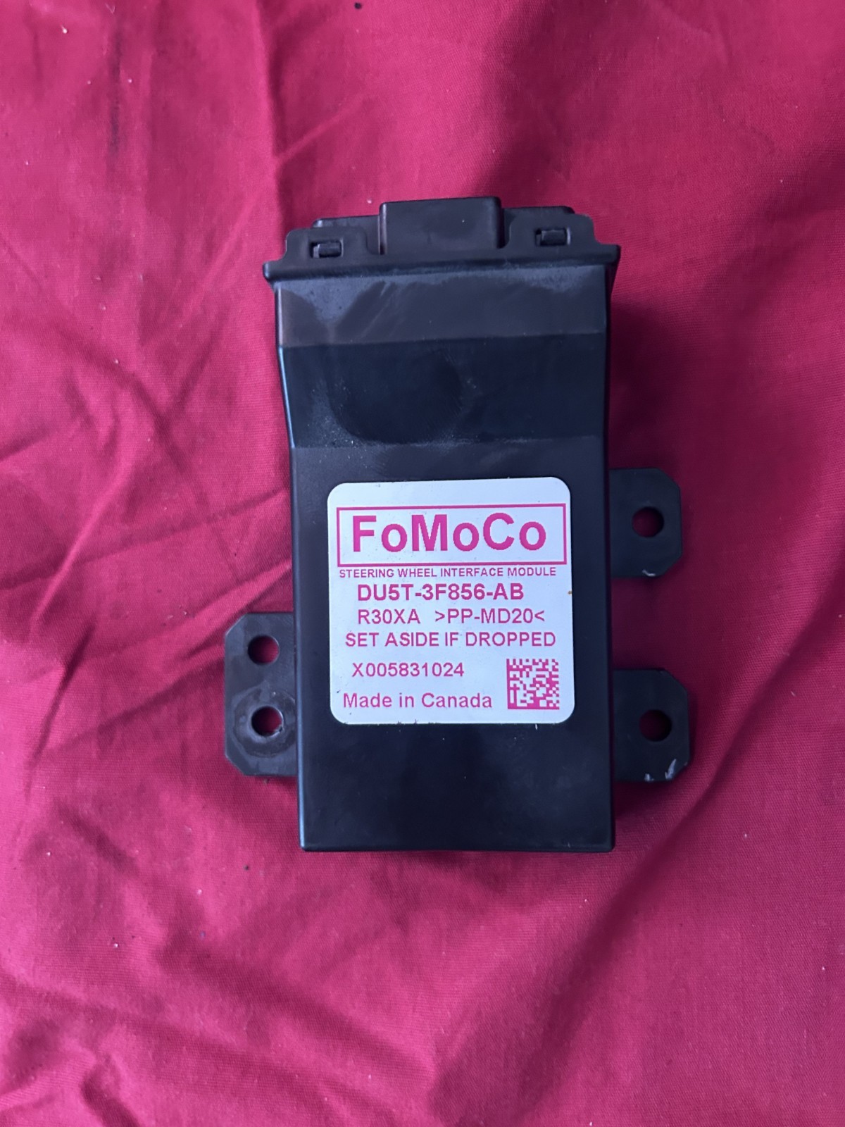 13-19 FORD OEM HEATED STEERING WHEEL MODULE OEM DU5T-3F856-AB 13-19 FORD OEM HEATED STEERING WHEEL MODULE OEM DU5T-3F856-AB