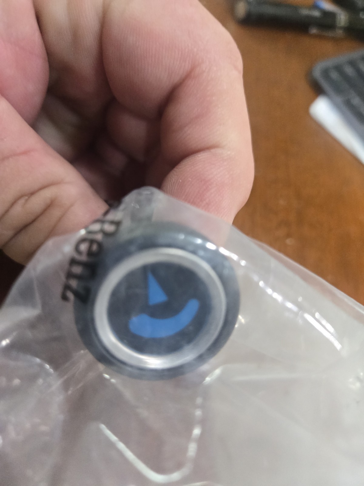 70-78 MERCEDES R107 SL SLC A/C AC CONTROL Knob Blue Graphics NOS 