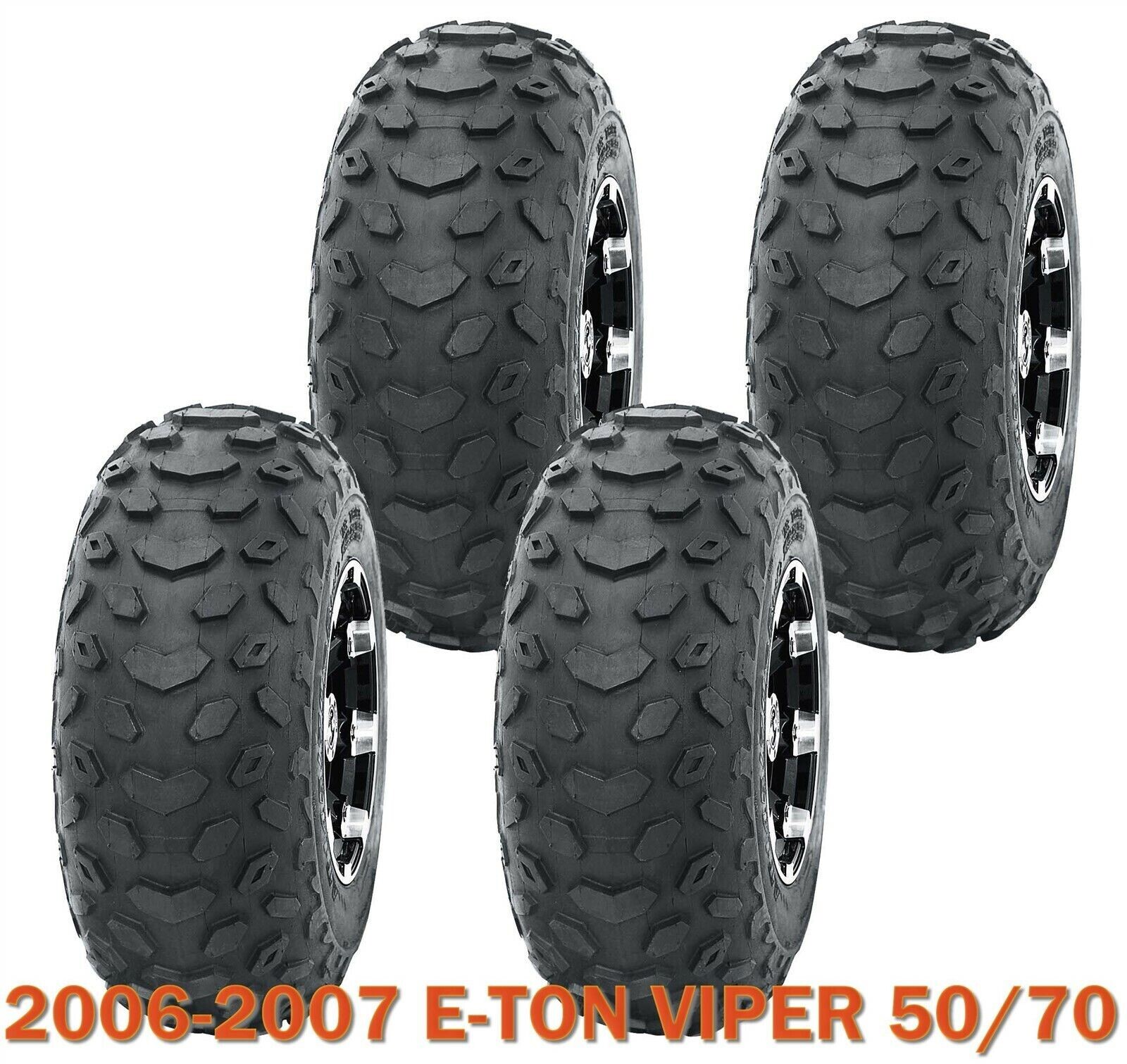 Set 4 WANDA Go Kart Tires 145/70-6 145x70x6 fit for 2006-2007 E-TON VIPER 50/70