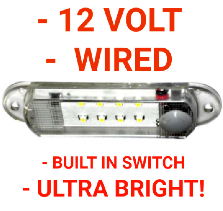 BRIGHT 12V 6K PICKUP TRUCK BODY BED CAP TOPPER SHELL LED DOME LIGHT CARGO LAMP 