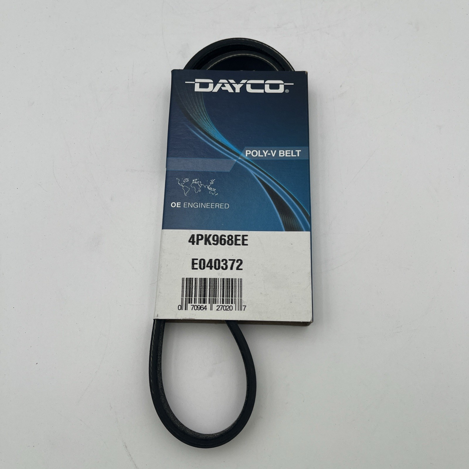 Dayco Stretch Serpentine Belt; 38.11 Long, 4 Rib Count: 4PK968EE