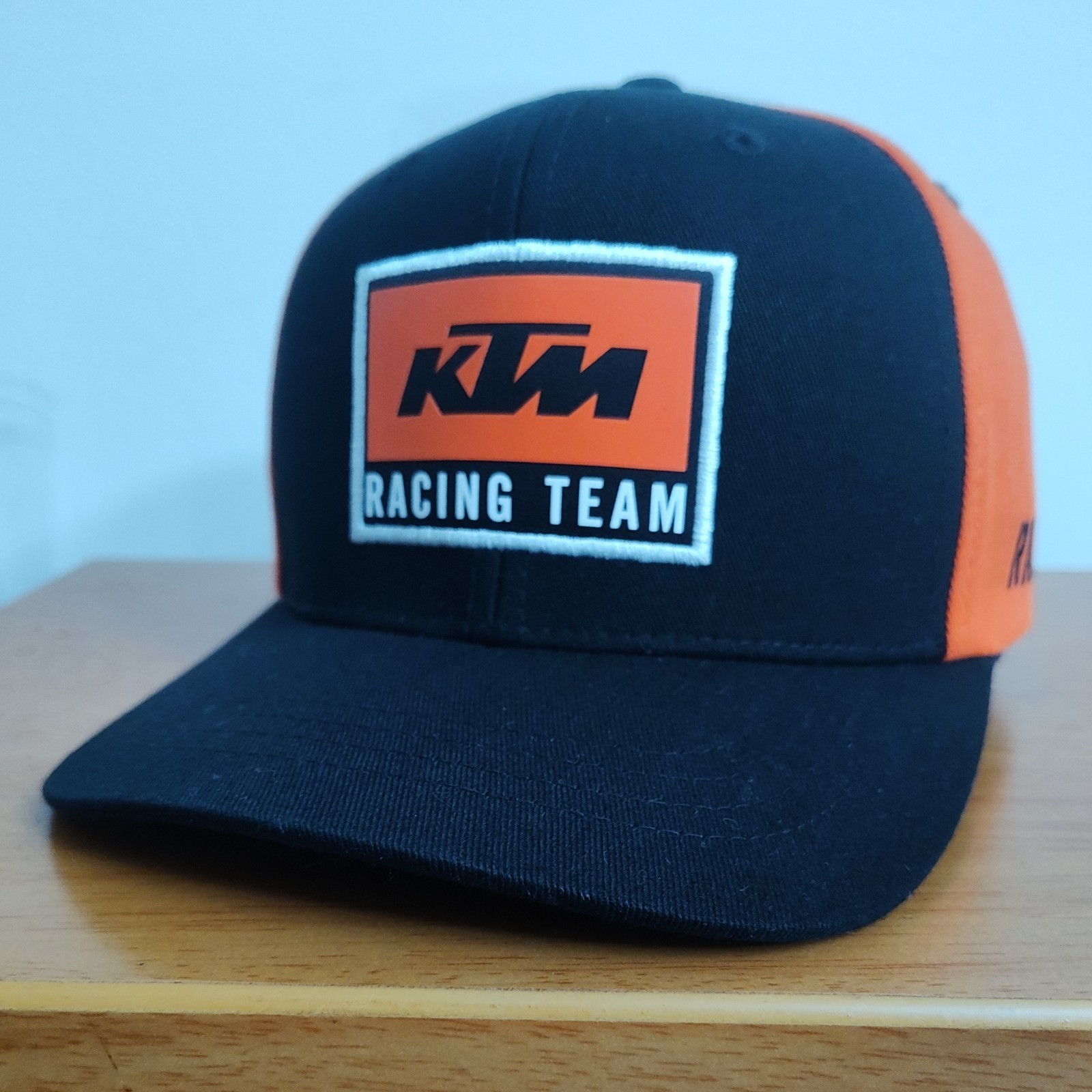 KTM Racing Team Curved Cap Black/Orange Stitched Motocross BmX Great Condition 