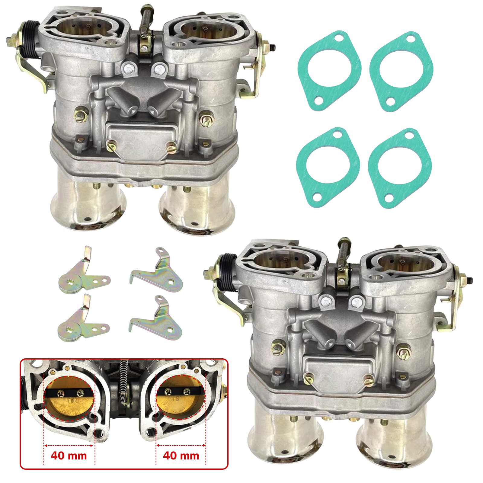 2 PCS 40mm Carburetor Engine 2 Barrel 40 Idf For Bug For Volkswagen Beetle Carb
