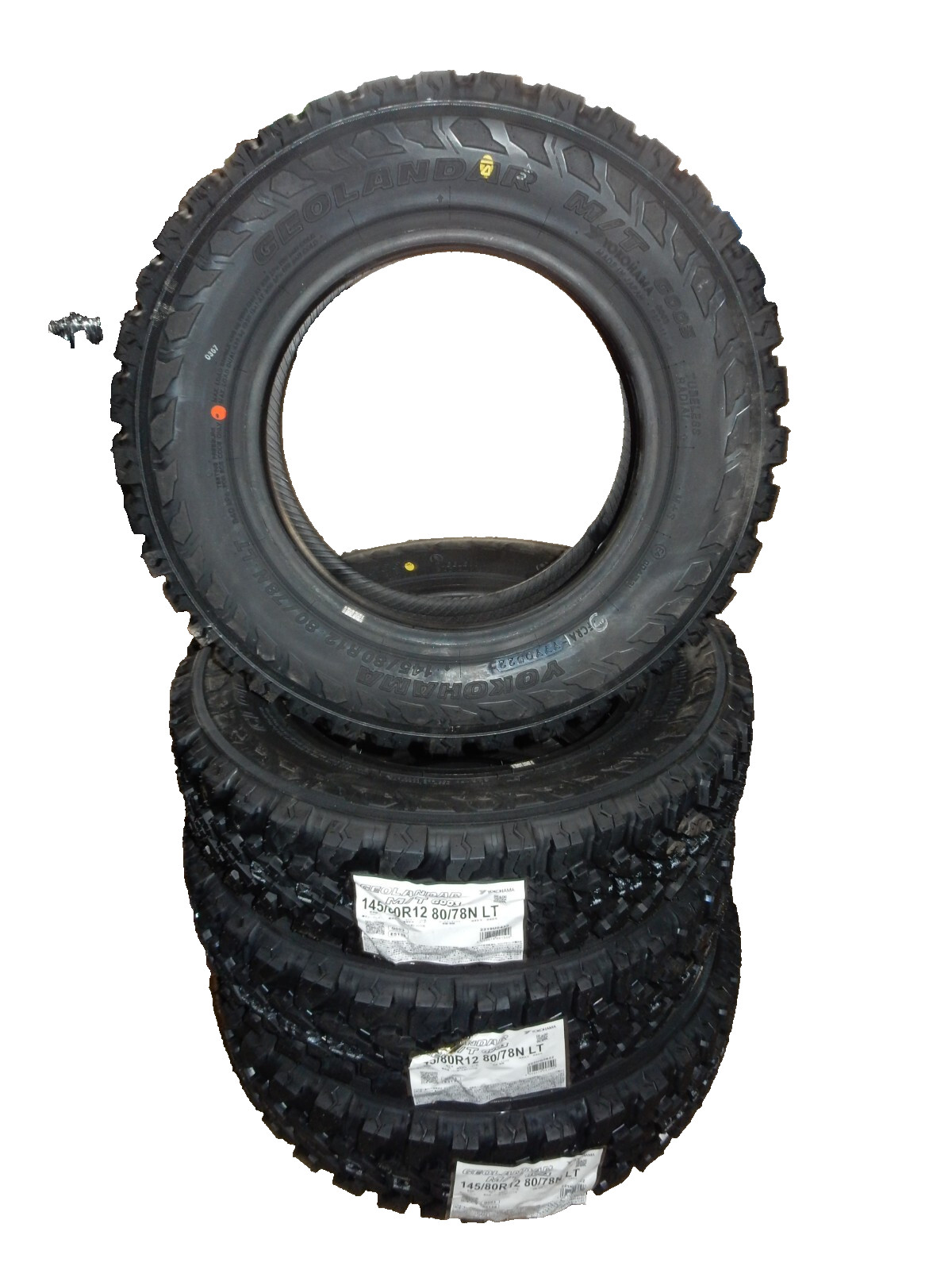 Ships from USA New Mini Truck Tires Yokohama Geolander 145 / 80 R 12 QTY4