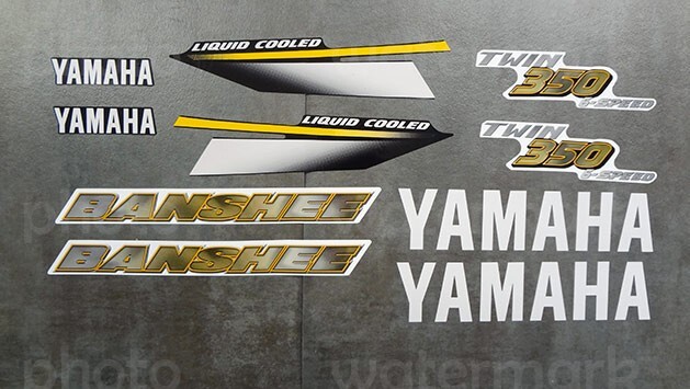 02\' 2002 Yamaha Banshee Black/GreyDecals Stickers Quad Graphics 10pc kit YFZ350
