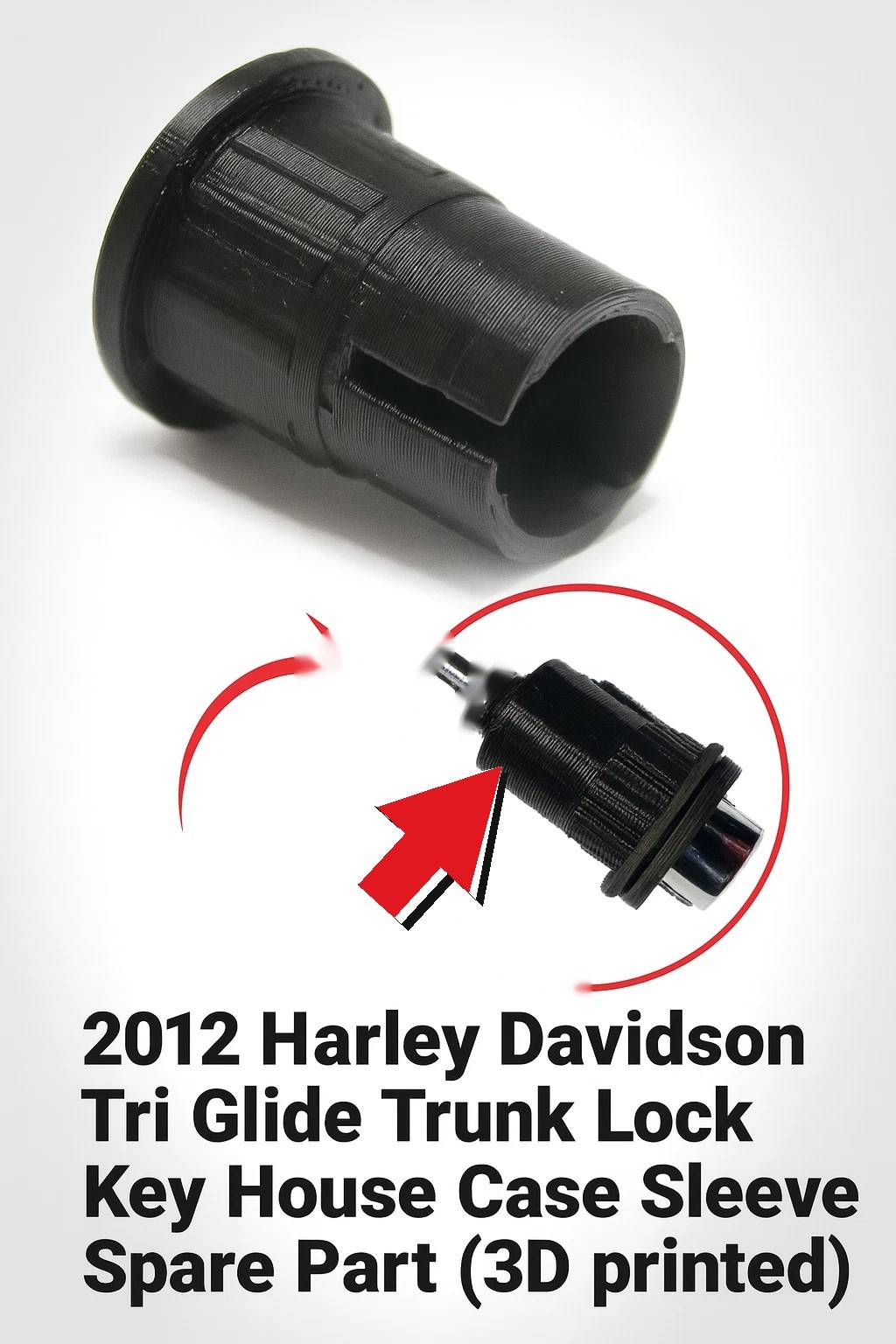 2012 Harley Davidson Tri Glide Trunk Lock Key House Case Sleeve Spare Part