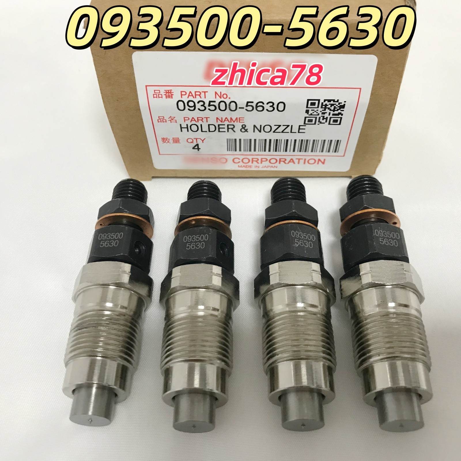 OEM 093500-5630 / 23600-69105 x4 Denso HOLDER & NOZZLE SET 1KZ-T 1KZ-TE 3.0L 205