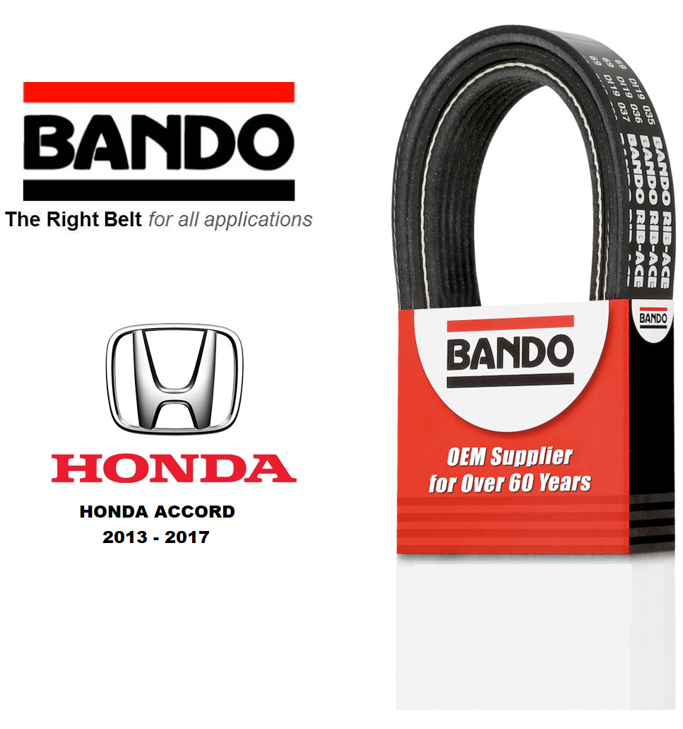 Serpentine Drive Belt Replacement HONDA ACCORD V6 3.5L 2013-17 OE: 31110-5G0-A01
