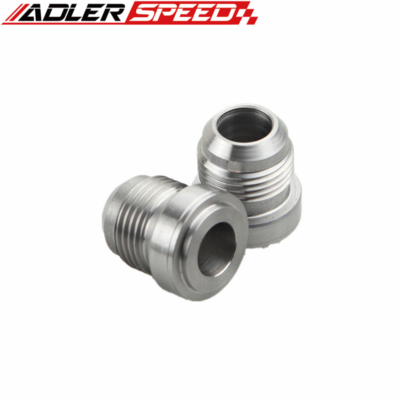 US SHIPPING 2PCS -10 AN AN10 Male Mild Steel Weld On Fitting Bung