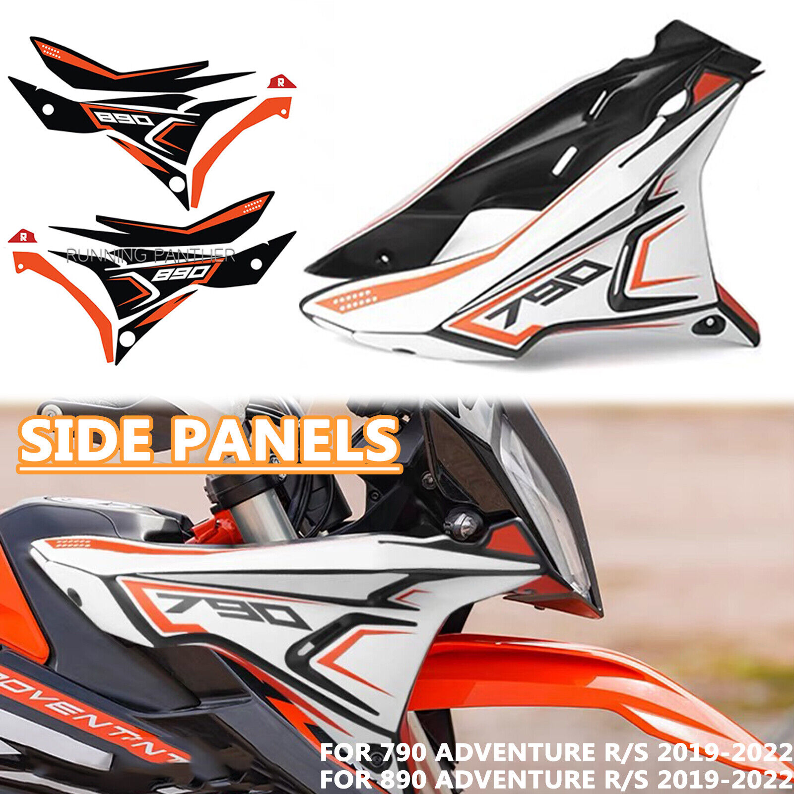 For 790 890 ADV Adventure R S 2019-2022 Fairing Side Panels Wind Deflector Cover