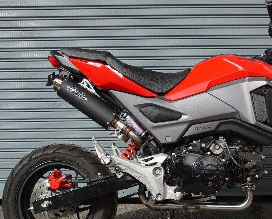 ZoOM Exhaust Honda GROM 125 MSX SF 2017-2020 Full System High Mount Black 2SLZ