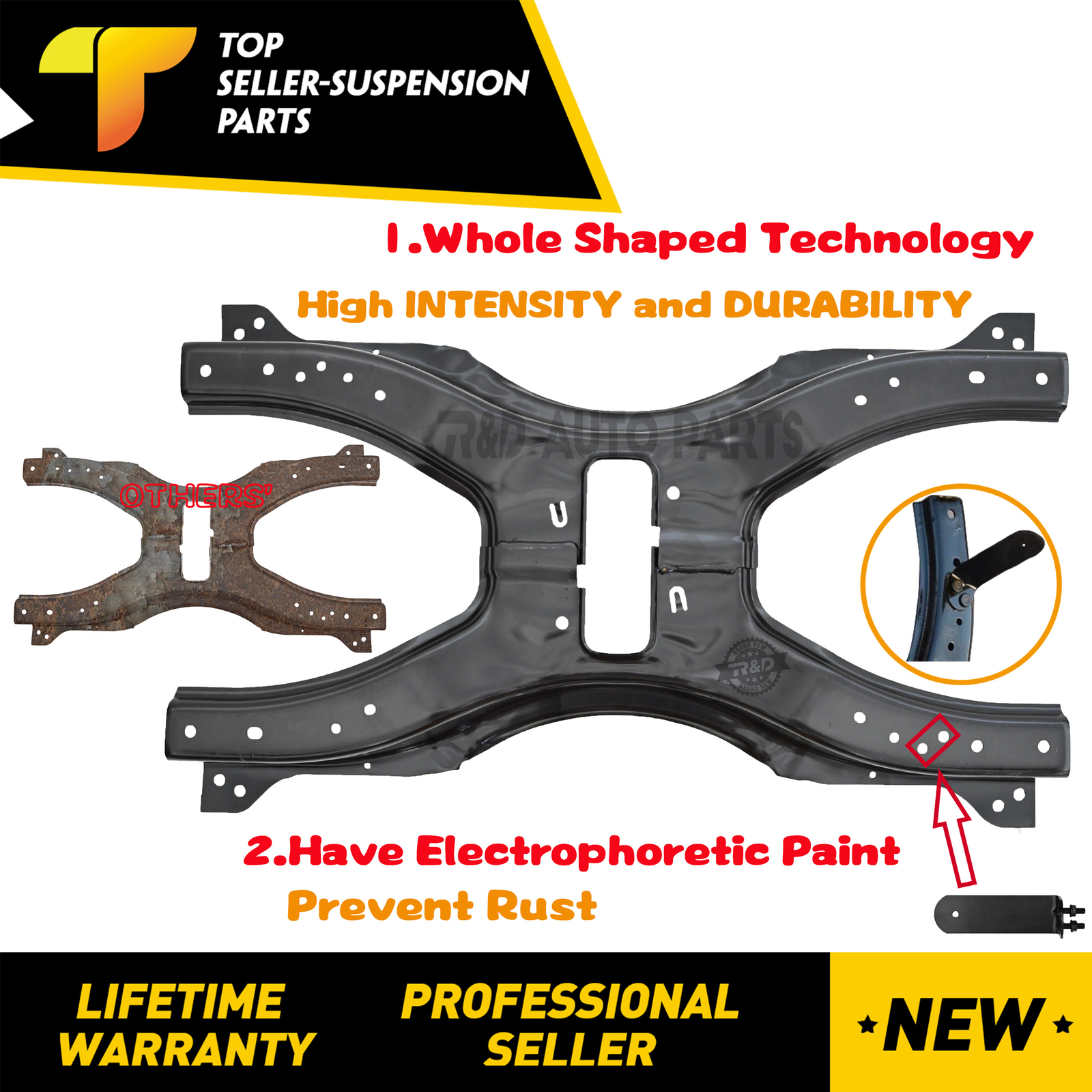 For 99 00 01 02 03 04 Ford F250 F350 Duty Spare Tire Crossmember Frame Support