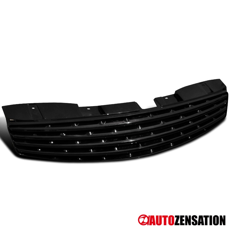Fit 2003-2007 Infiniti G35 2Dr Coupe Sport Glossy Black Front Bumper Hood Grille