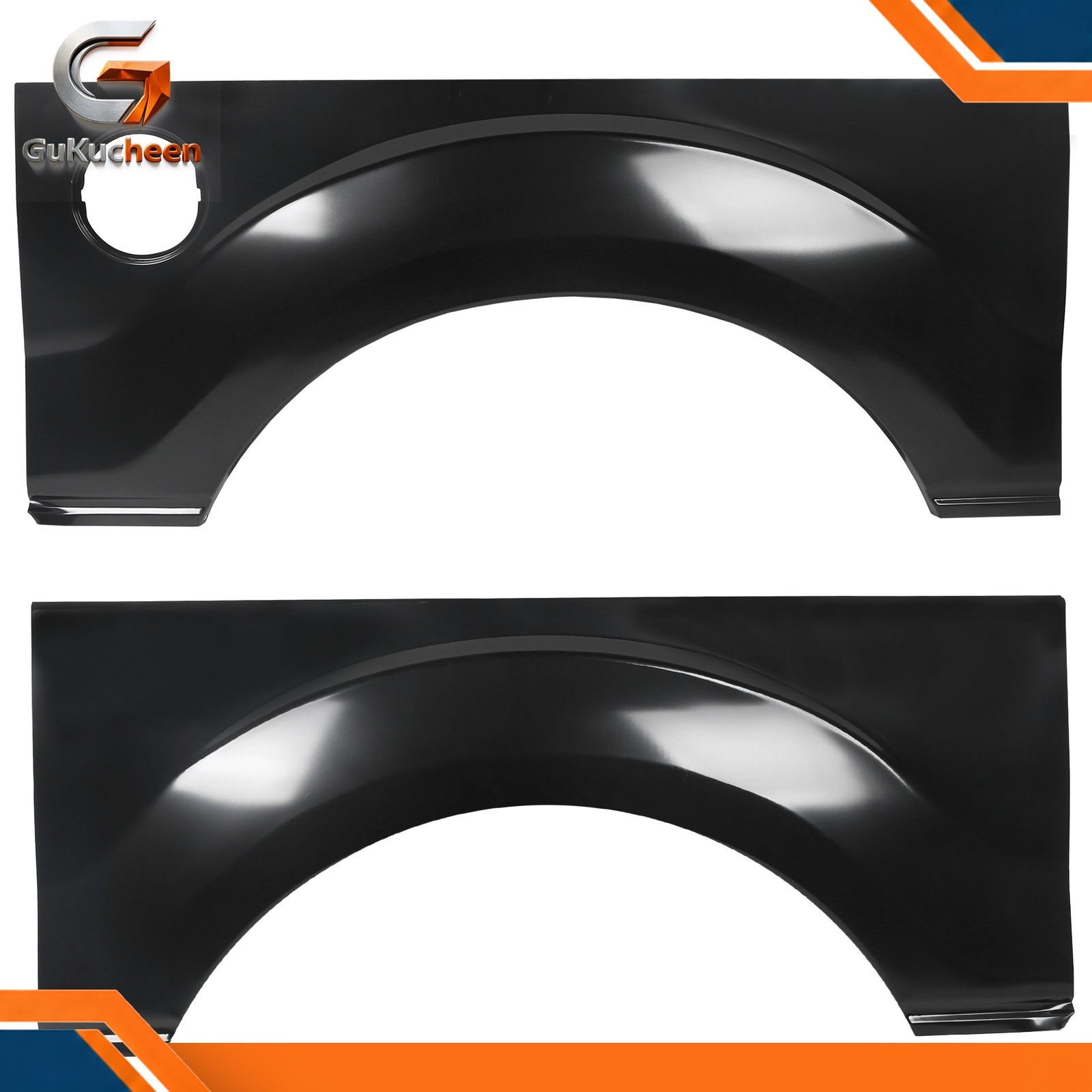 2pc Wheel Arch Repair Panel Rear Right+Left Side Upper For 09-14 Ford F150 F-150