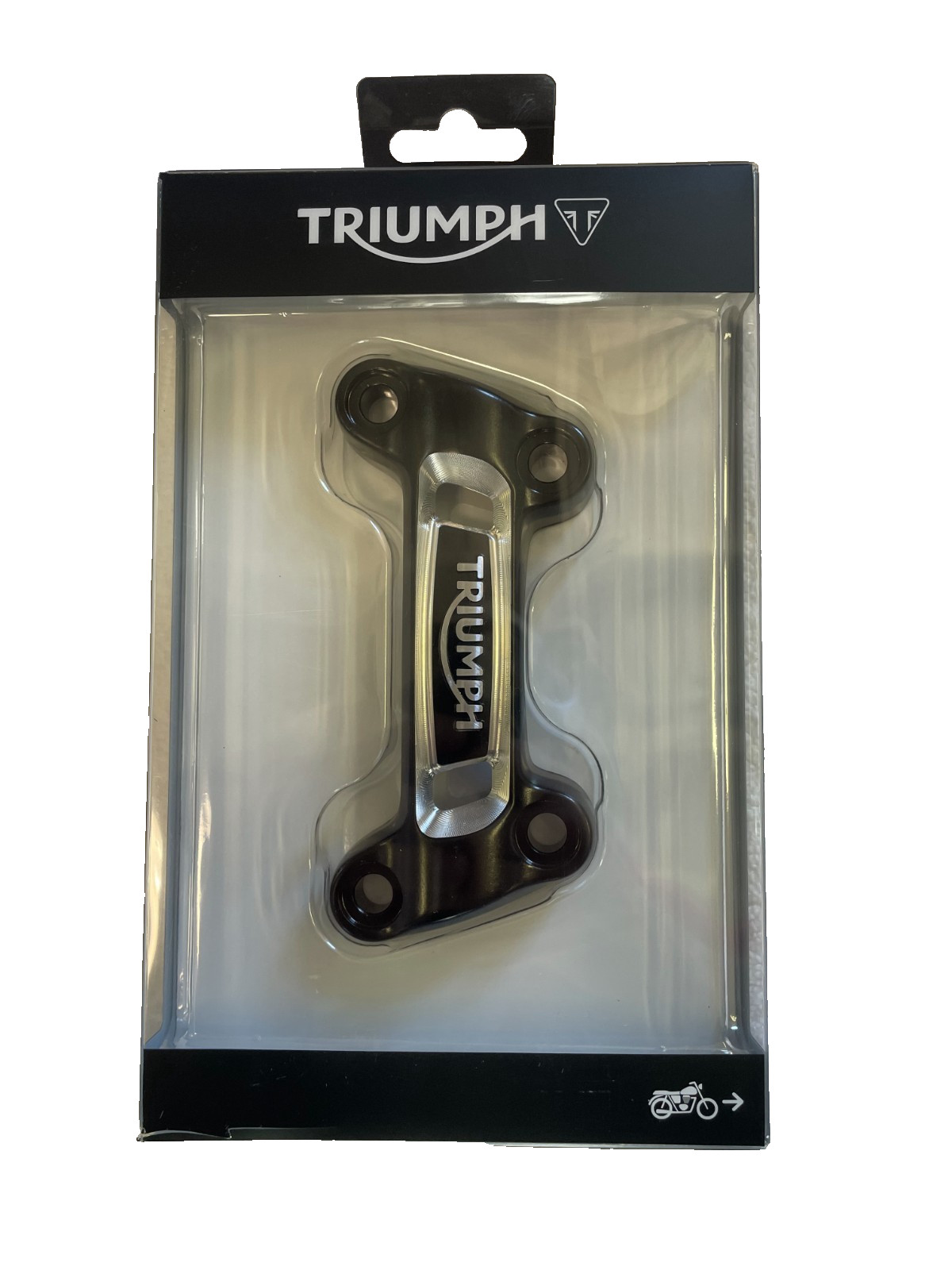 Triumph Bonneville Black Logo Handlebar Clamp Upper 25.4 A2041631 New in the Box Triumph Bonneville Black Logo Handlebar Clamp Upper 25.4 A2041631 New in the Box