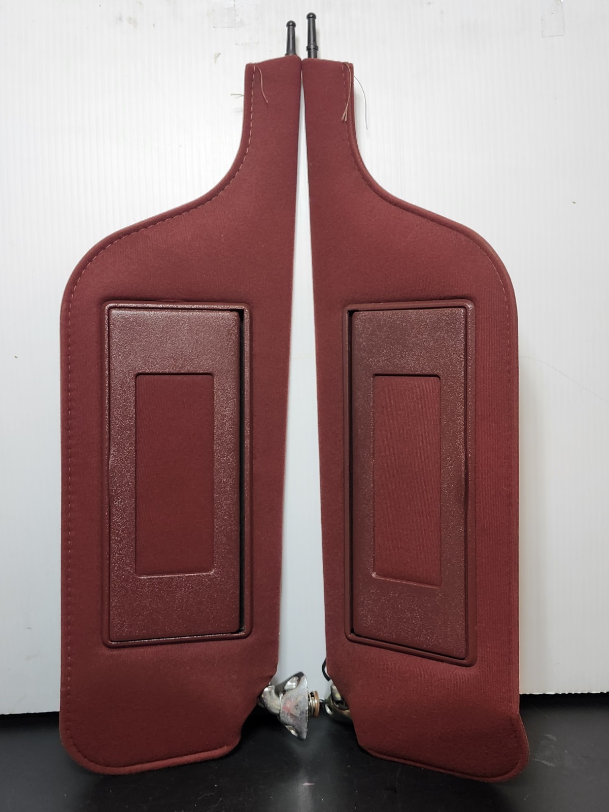 1980 - 1992 Cadillac Brougham Fleetwood Maroon Mirror Visor Driver Passenger OEM