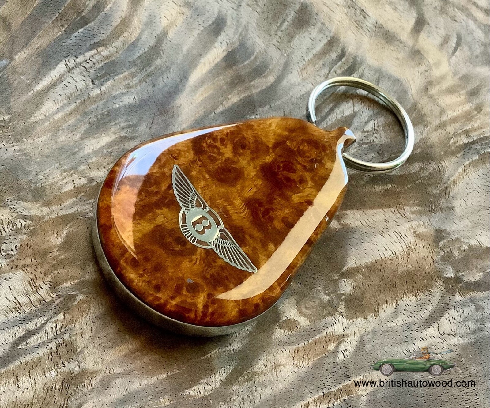 Bentley Wood Key Ring, Keychain, Brooklands, Arnarge, Continental, T2, Turbo R