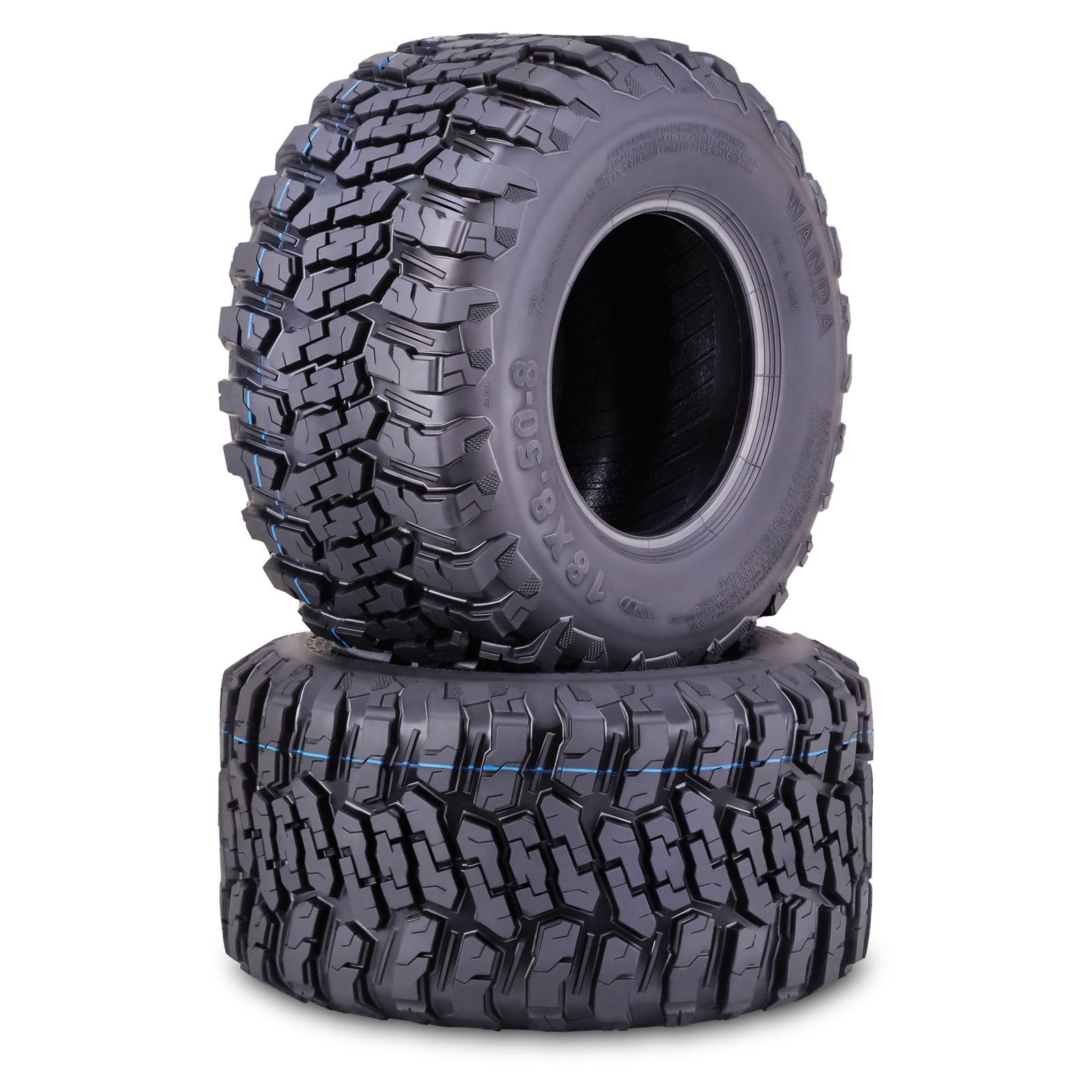 WANDA 18X8.5-8 All Terrain Style Golf Cart Tires 4 Ply 18x8.5x8 -Set2-14064