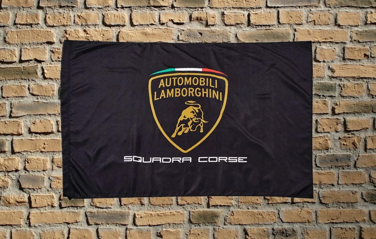 Lamborghini 3x5 FT Flag Car Racing Black Banner for Garage Man Wall Good Decore Lamborghini 3x5 FT Flag Car Racing Black Banner for Garage Man Wall Good Decore
