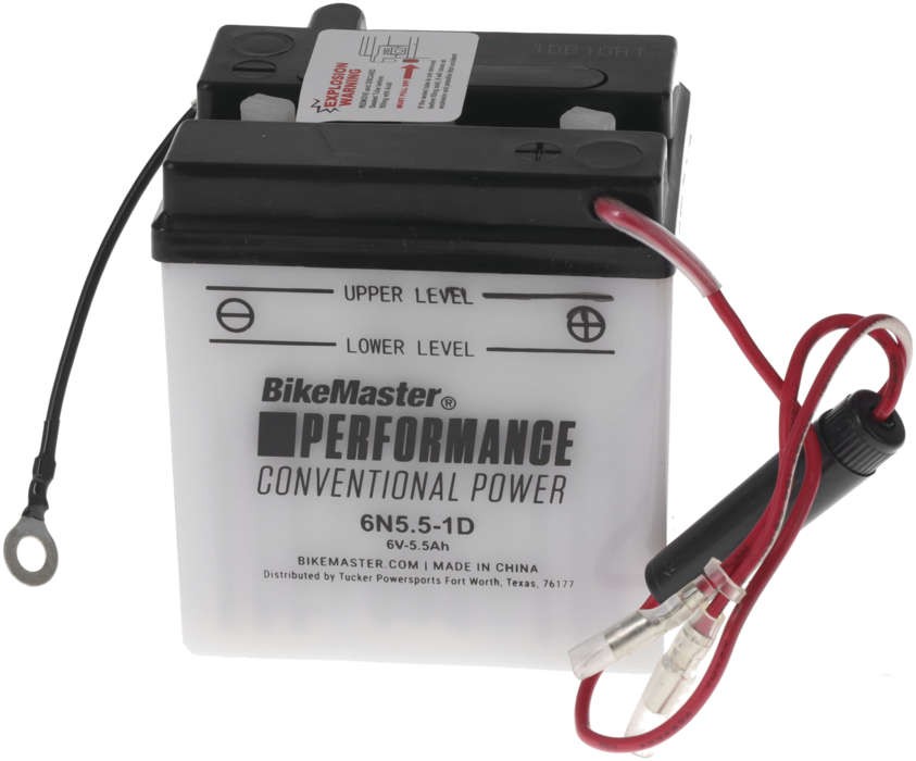 BikeMaster Standard Battery 6N5.5-1D 6V Conventional Dry BikeMaster Standard Battery 6N5.5-1D 6V Conventional Dry