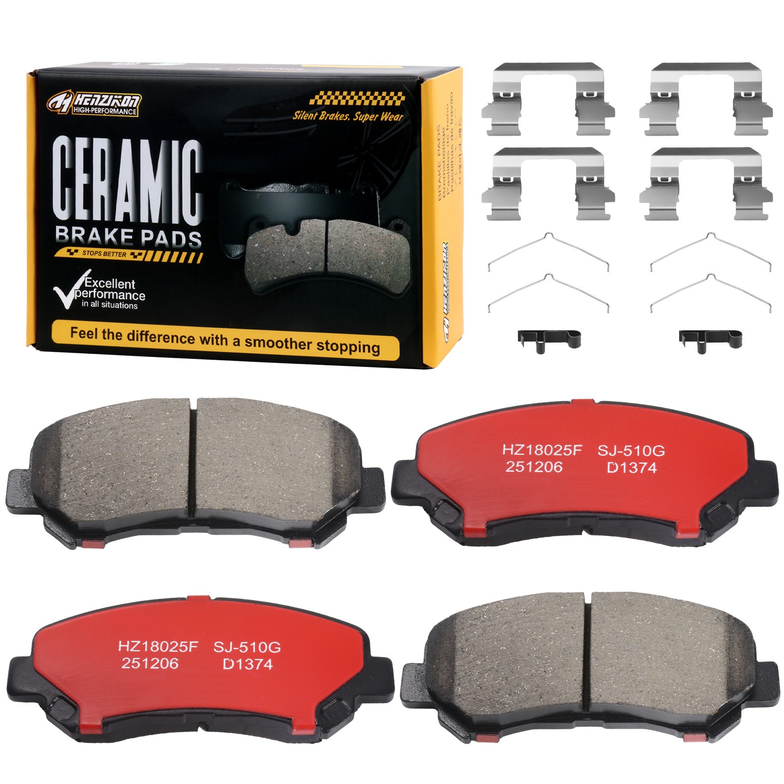 Front Ceramic Brake Pad Kit For 2009 2010-2014 2016-2023 Nissan Maxima 3.5L V6