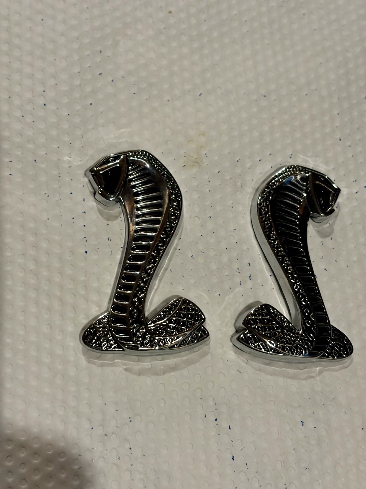 Vintage Ford Mustang Shelby Cobra Snake Plastic Fender Dashboard Emblems Logo