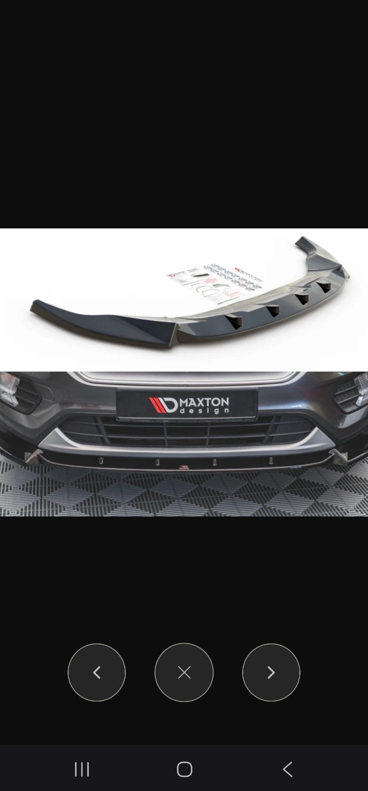 17-19 Ford Escape Maxton Designs Front Bumper Spoiler