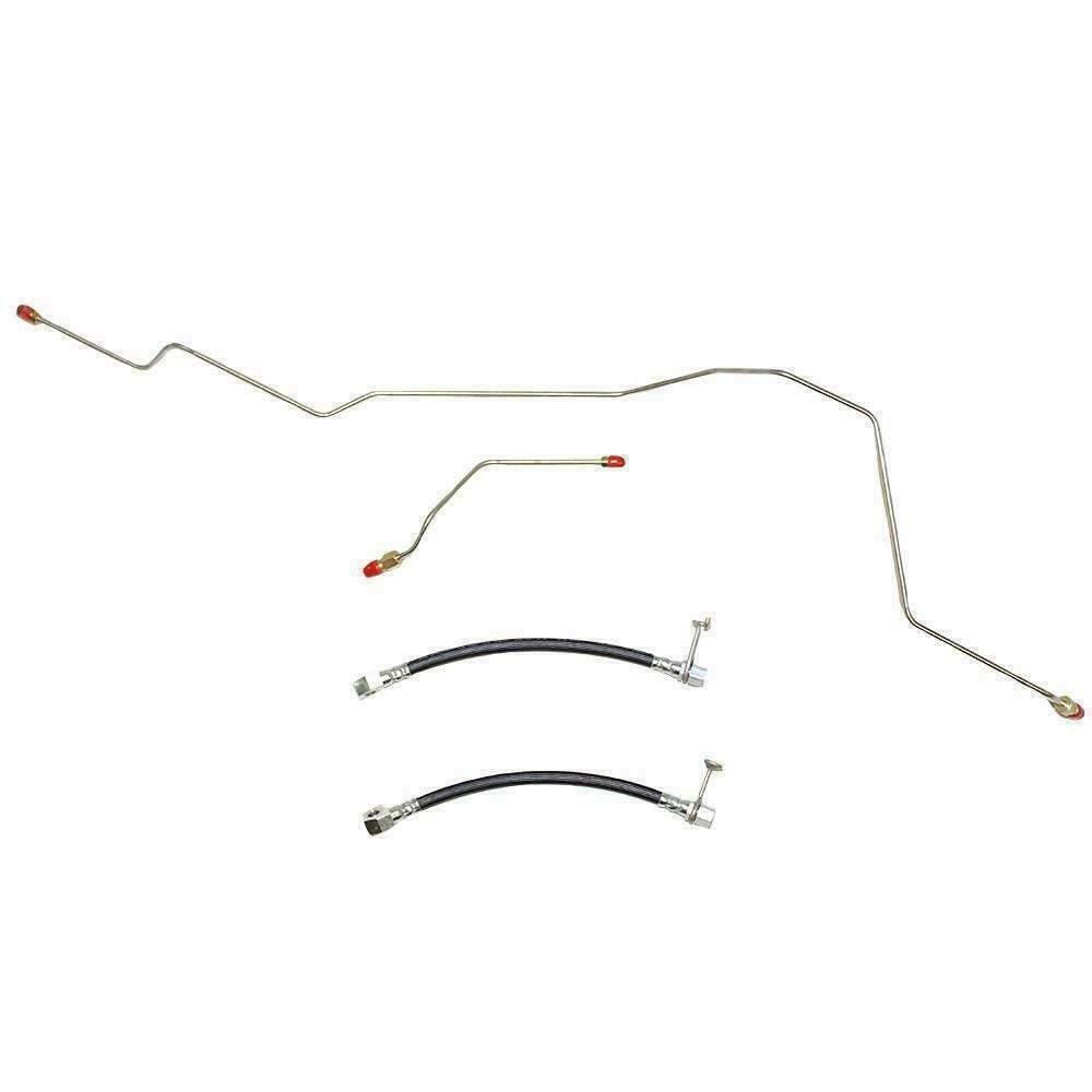 Rear Axle Brake Lines Fits Dodge Ram 3500 2001-02 w/ Dana 80 Stainless WRA0103SS