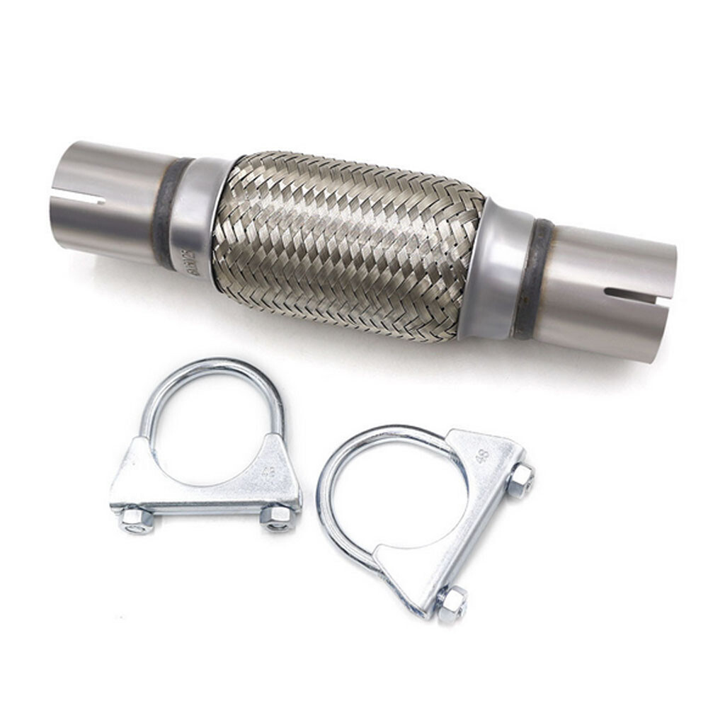 1.8\'\' 45mm Stainless Steel Auto Exhaust Flex Pipe Double Braided Part Kit