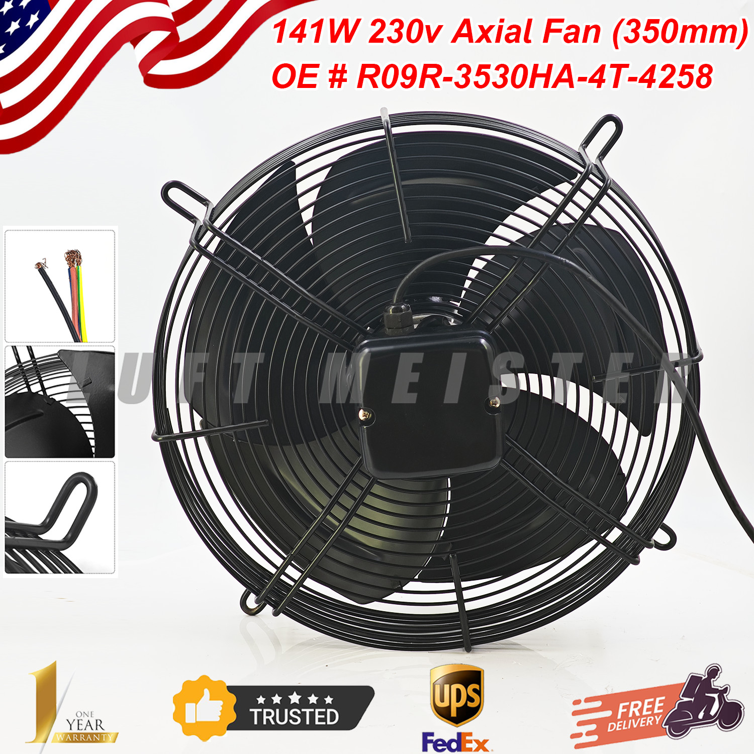 NEW 230V Axial Fan For Hidria R09R-3530HA-4T-4258 R09R-3530HA-4T-4250