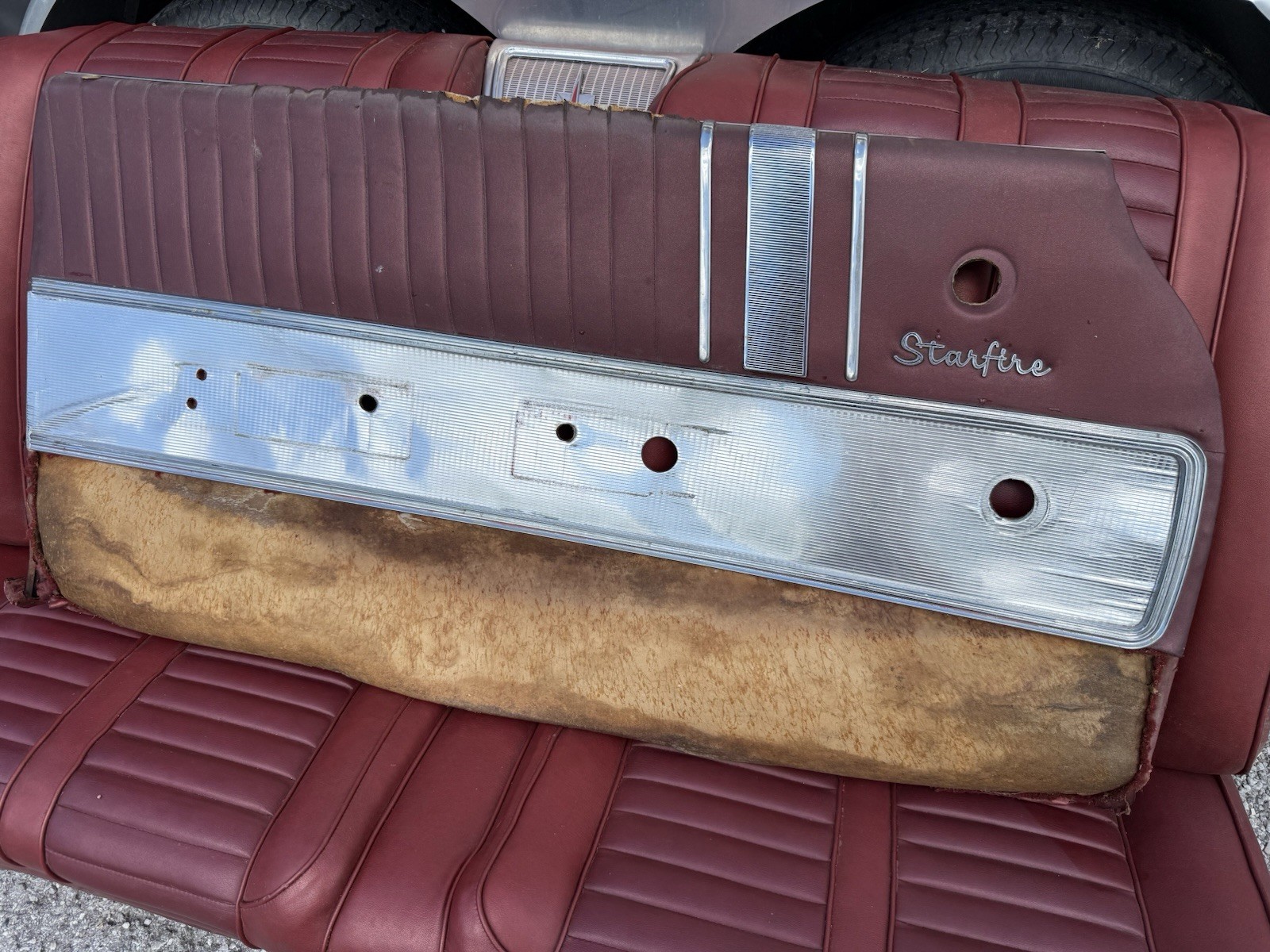 1962 Oldsmobile Starfire Interior Door Panels Red Original 1962 Oldsmobile Starfire Interior Door Panels Red Original