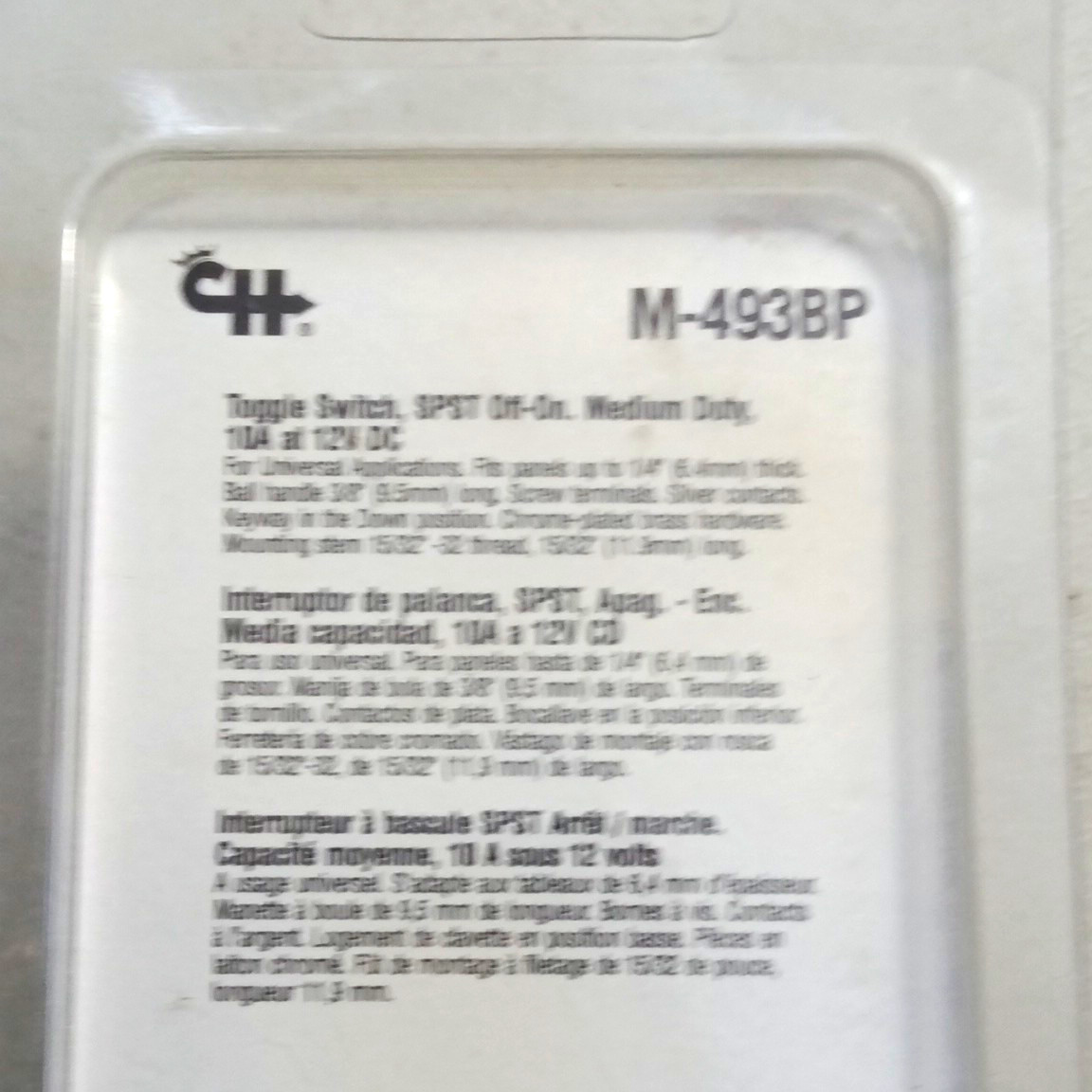 Cole Hersee Co M-493BP Toggle Switch New Old Stock