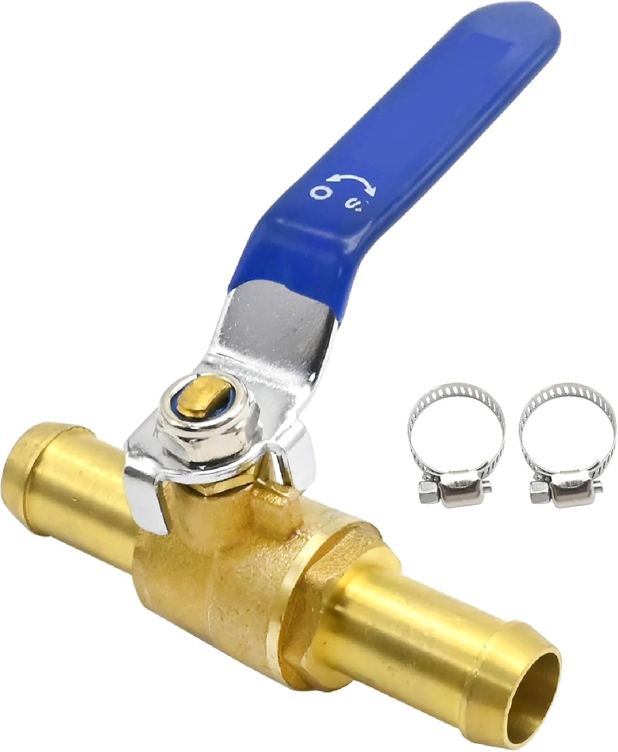 MDEOOSKY 5/8 Inch Brass Hose Barb Ball Valve Kit, Heater Shut Off 