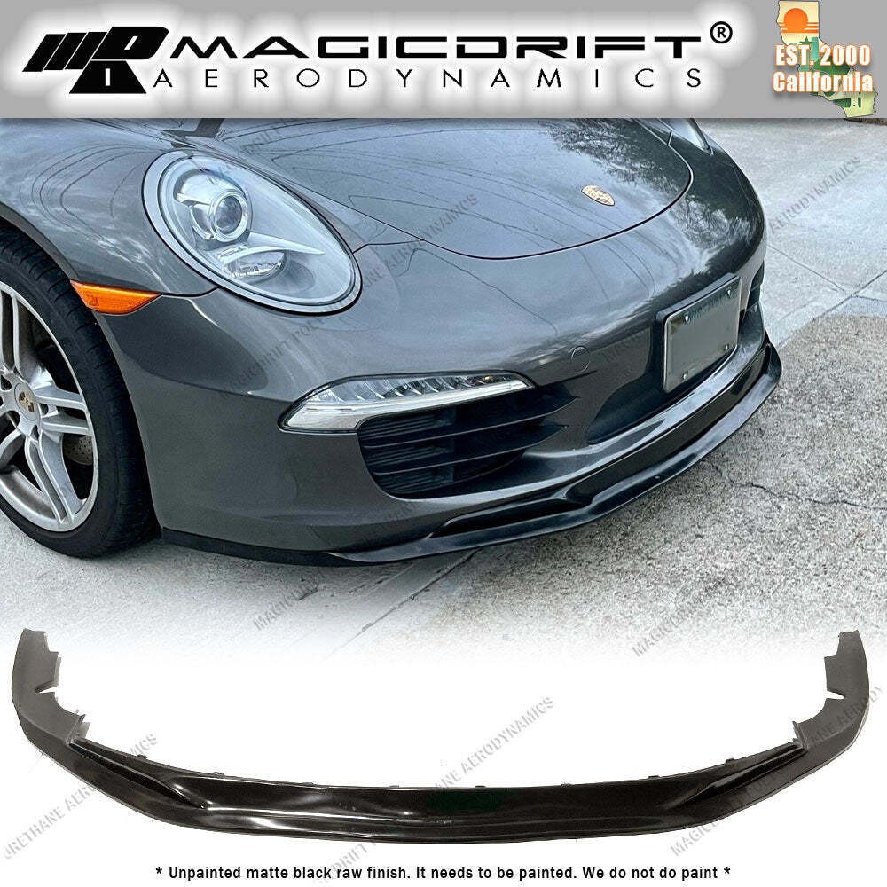 For 12-16 Porsche 911 991 991.1MDA S1 Style Front Bumper Lip Spoiler Splitter PU