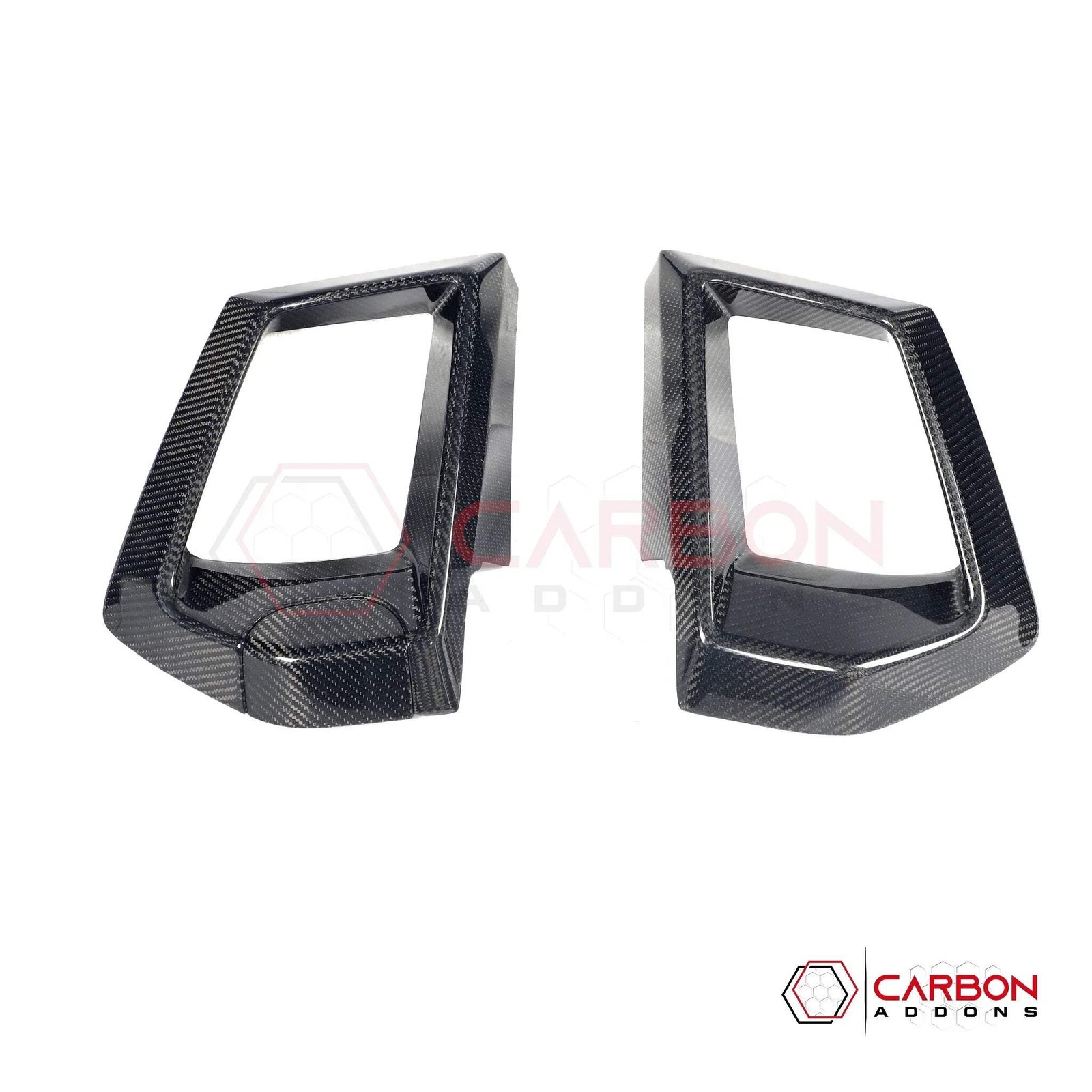 Real Carbon Fiber Front Bumper Grille Trim Covers for 2024+ Ford Mustang GT (2-P