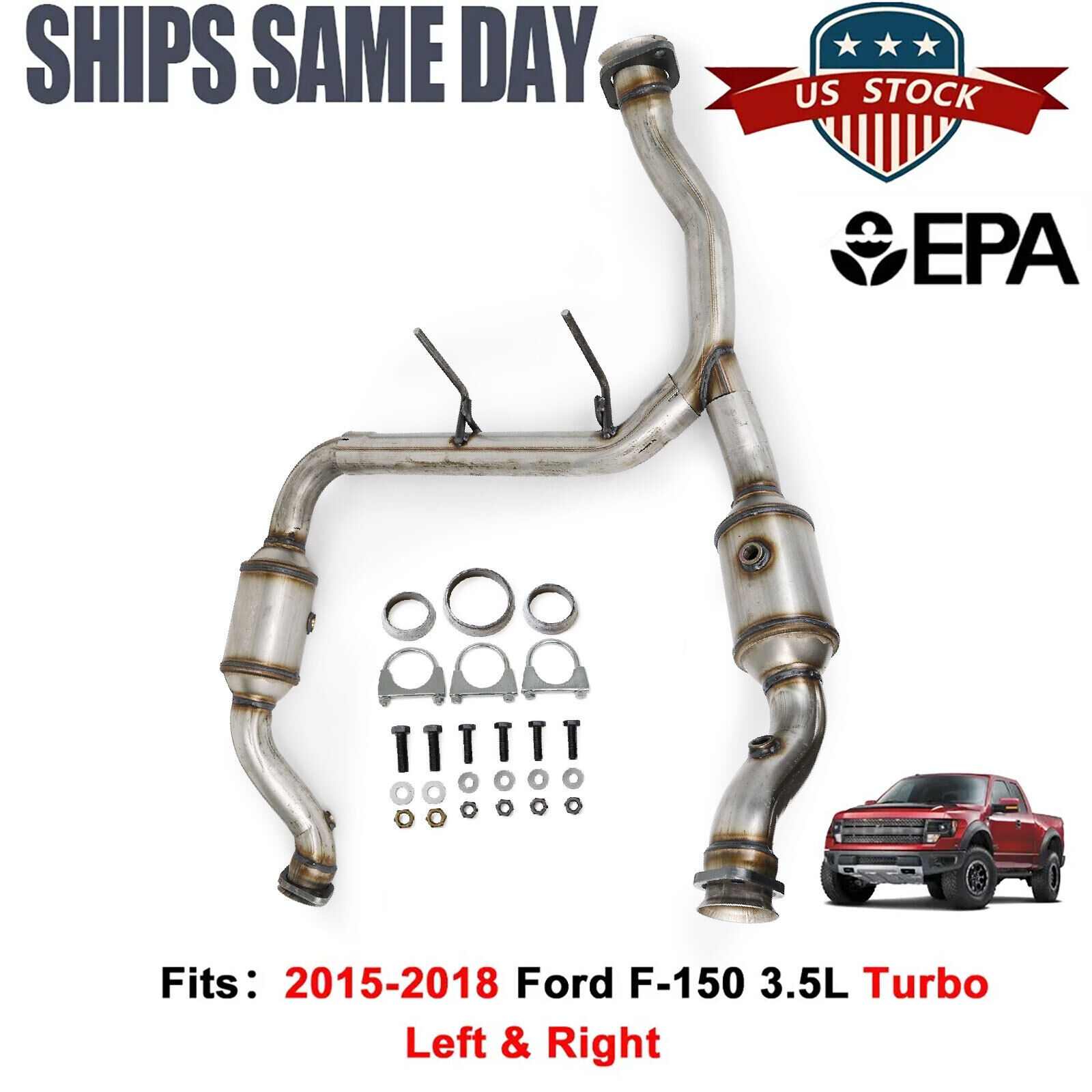 Direct Fit Catalytic Converter For Ford F-150 3.5L Turbo 2015-2018 Left & Right
