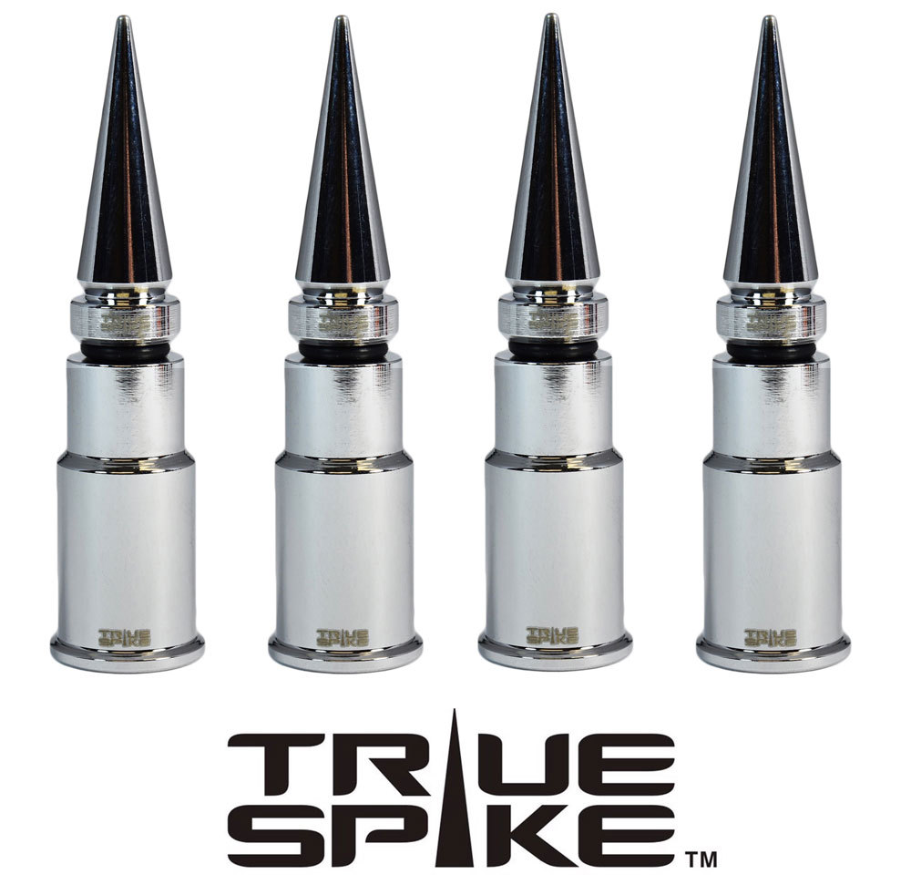 4 TRUE SPIKE CHROME SPIKED WHEEL RIM AIR VALVE STEM COVER CAP FOR GMC SIERRA B 4 TRUE SPIKE CHROME SPIKED WHEEL RIM AIR VALVE STEM COVER CAP FOR GMC SIERRA B