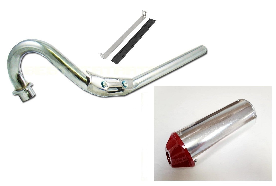 RED tip 28mm MUFFLER EXHAUST PIPE SET FOR XR50 CRF50 PIT DIRT BIKE RED  NEW